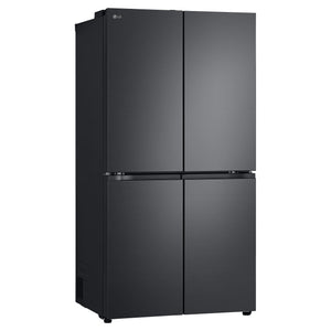 LG 665L French Door Fridge GFB705MBL, Left Side View