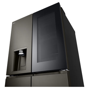 LG 687L Black Side By Side Refrigerator GFD700BSLC, Angle View