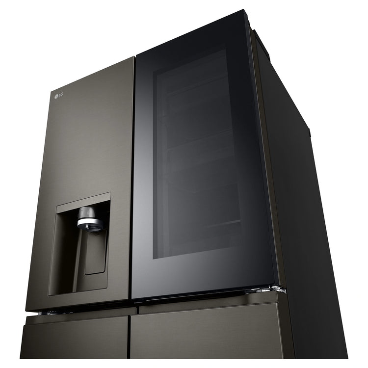 LG 687L Black Side By Side Refrigerator GFD700BSLC, Angle View