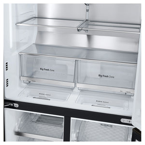 LG 687L Black Side By Side Refrigerator GFD700BSLC, Big Fresh Zone View