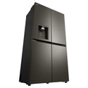 LG 687L Black Side By Side Refrigerator GFD700BSLC, Front Right Side View