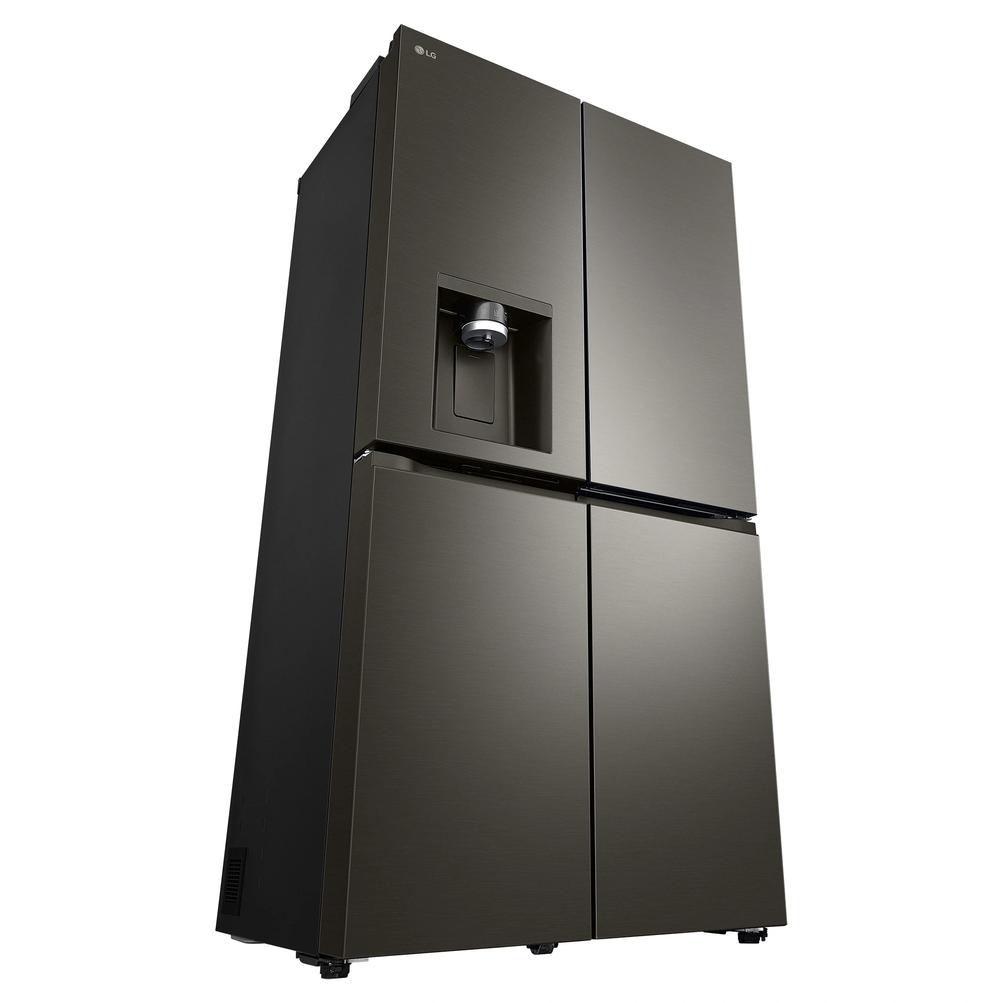 LG 687L Black Side By Side Refrigerator GFD700BSLC, Front Right Side View