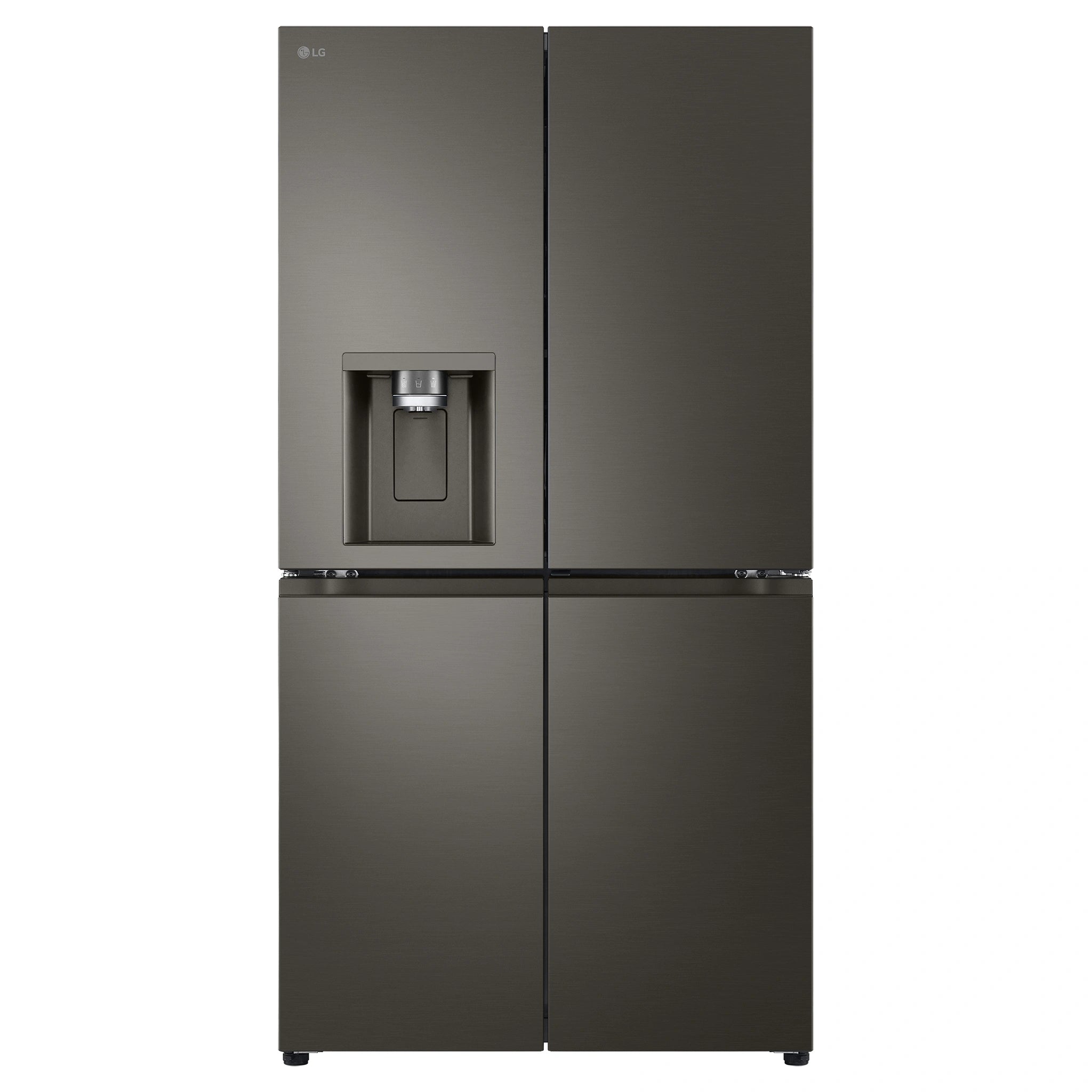 LG 687L Black Side By Side Refrigerator GFD700BSLC, Front View