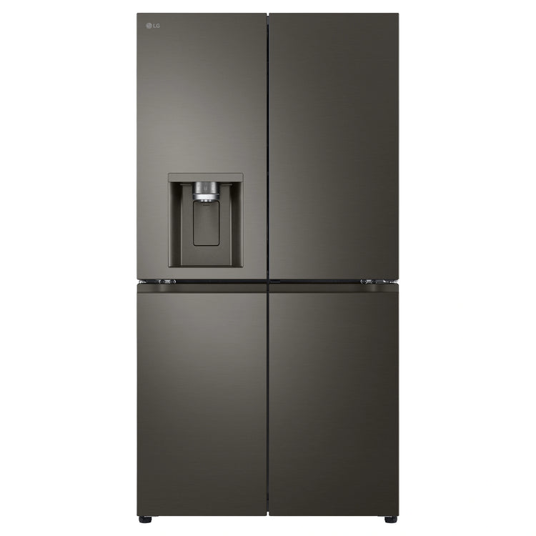 LG 687L Black Side By Side Refrigerator GFD700BSLC, Front View
