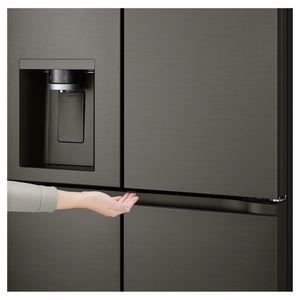 LG 687L Black Side By Side Refrigerator GFD700BSLC, Hidden Button View