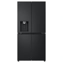 LG 500L Metallic Black Side By Side Refrigerator GFL500MBL, Front View
