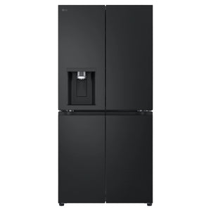 LG 500L Metallic Black Side By Side Refrigerator GFL500MBL, Front View