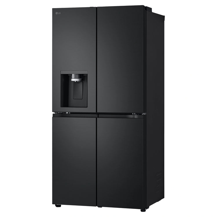 LG 500L Metallic Black Side By Side Refrigerator GFL500MBL, Left Side View
