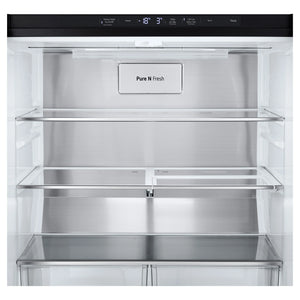 LG 500L Metallic Black Side By Side Refrigerator GFL500MBL, Pure Fresh View