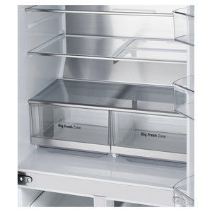 LG 500L White Side By Side Refrigerator GFL500MWH, Big Fresh Zone View