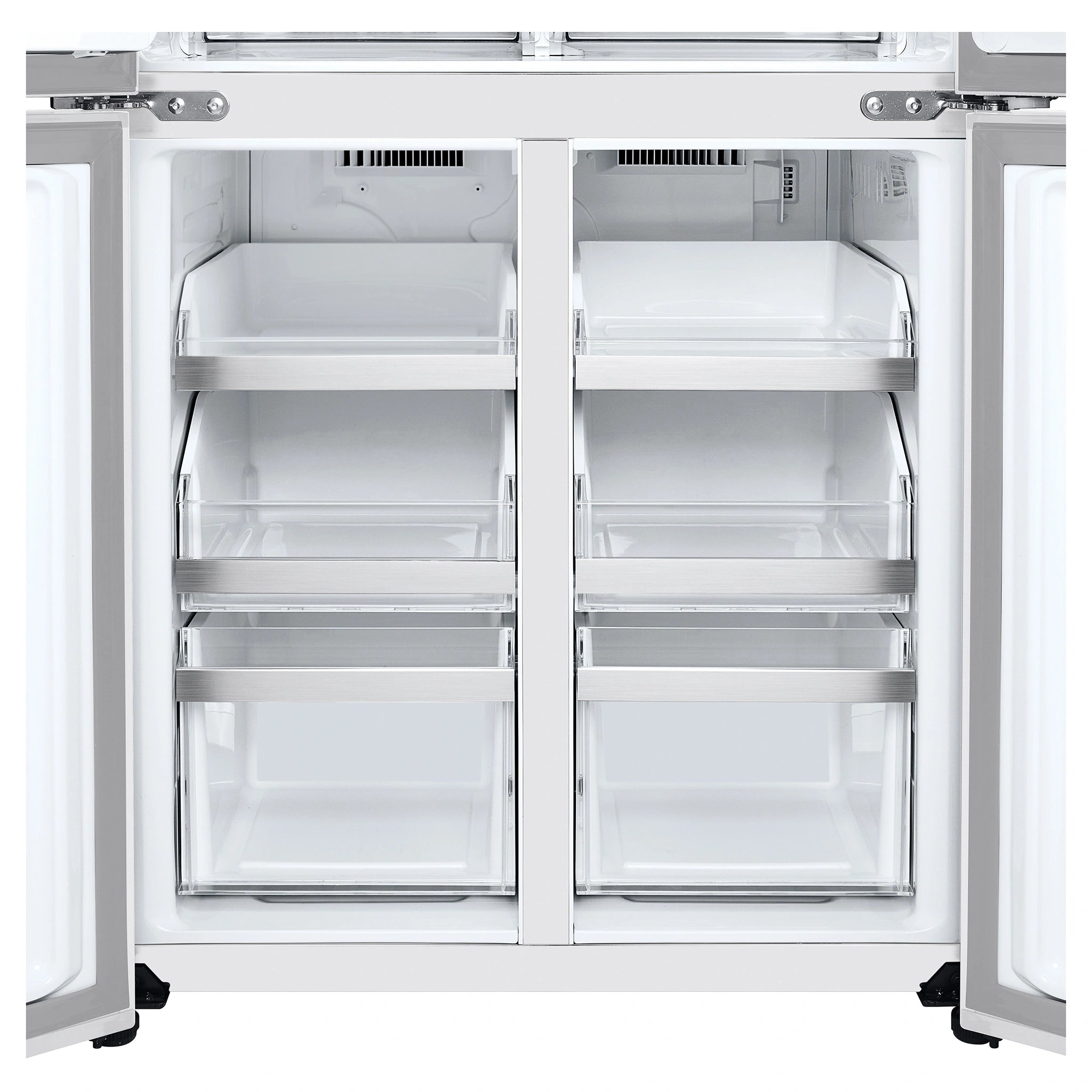 LG 500L White Side By Side Refrigerator GFL500MWH, Drawers View