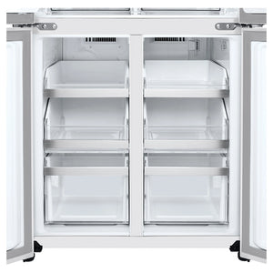 LG 500L White Side By Side Refrigerator GFL500MWH, Drawers View