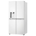 LG 500L White Side By Side Refrigerator GFL500MWH, Front Left Side View