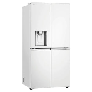 LG 500L White Side By Side Refrigerator GFL500MWH, Front Right Side View