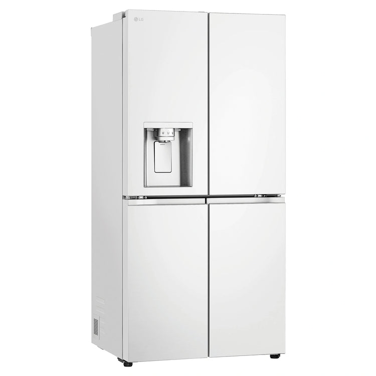 LG 500L White Side By Side Refrigerator GFL500MWH, Front Right Side View