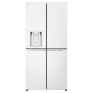 LG 500L White Side By Side Refrigerator GFL500MWH, Front View