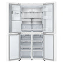 LG 500L White Side By Side Refrigerator GFL500MWH, Front View With Double Door Open View