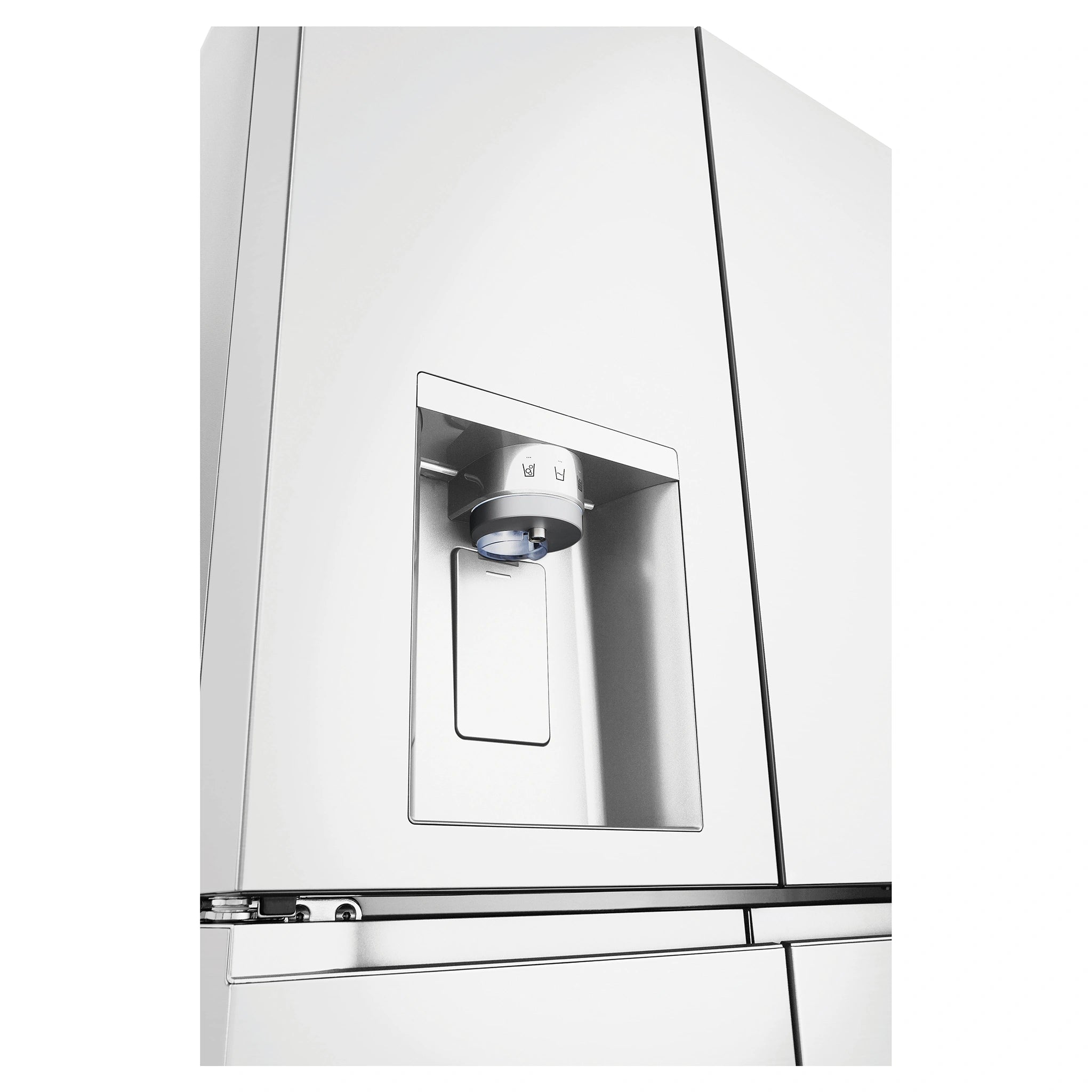 LG 500L White Side By Side Refrigerator GFL500MWH, Water Dispenser View