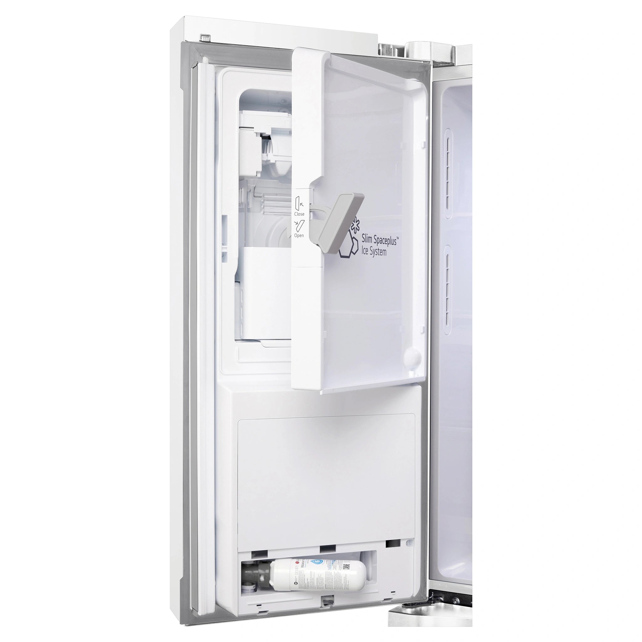 LG 500L White Side By Side Refrigerator GFL500MWH, Water Filter View