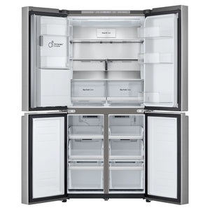 LG 506L Stainless Steel Side By Side Refrigerator GFL500PL, Front Double Door Open View