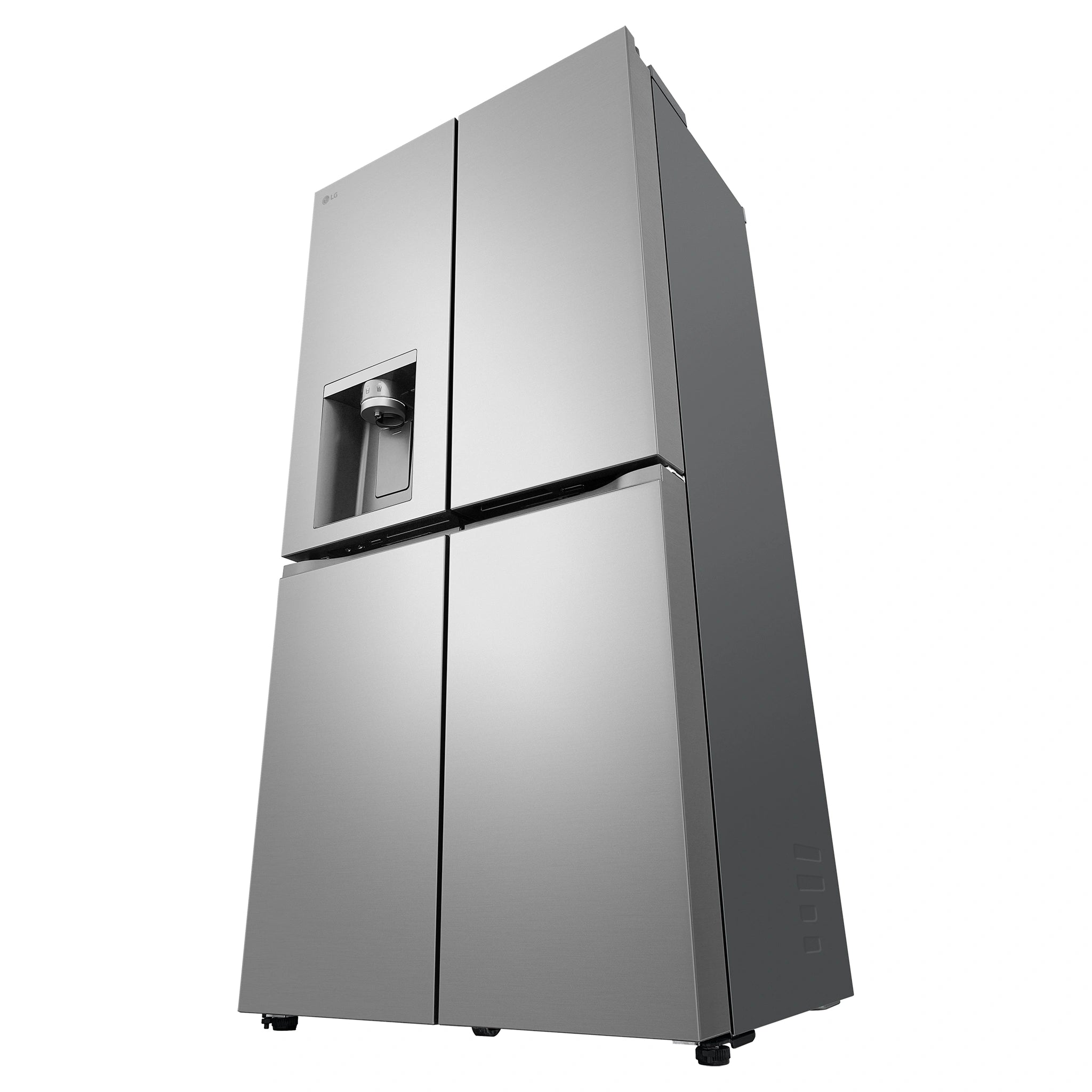 LG 506L Stainless Steel Side By Side Refrigerator GFL500PL, Front Left Side View
