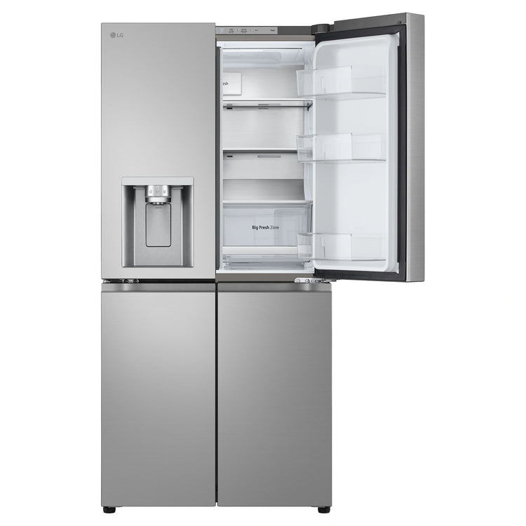 LG 506L Stainless Steel Side By Side Refrigerator GFL500PL, Front Top Right Side Door Open View