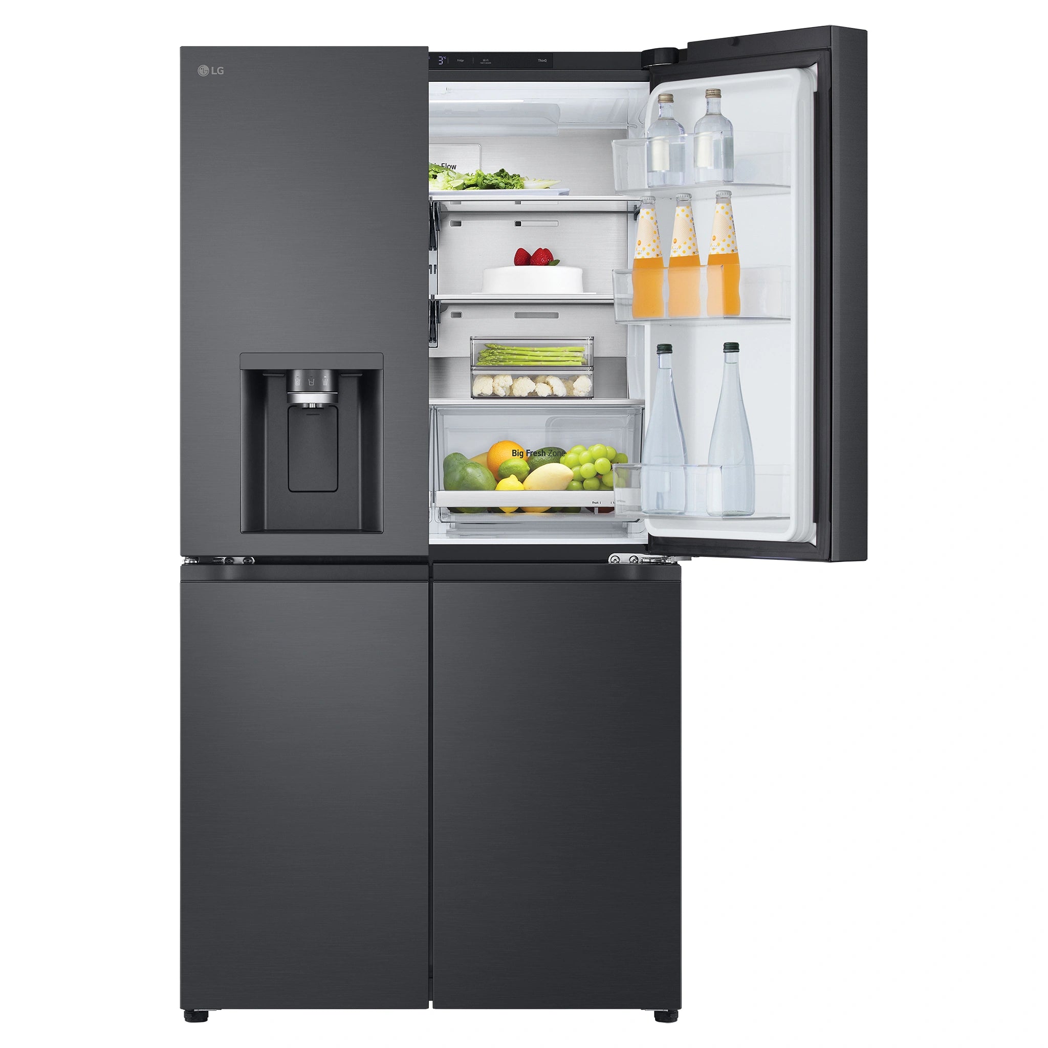 LG GFL700MBL 637L Matte Black Side By Side Refrigerator