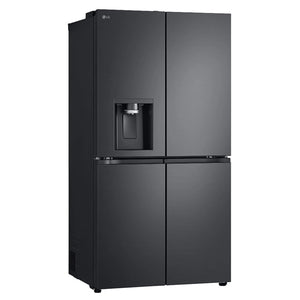LG 637L Matte Black Side By Side Refrigerator GFL700MBL, Right Side View
