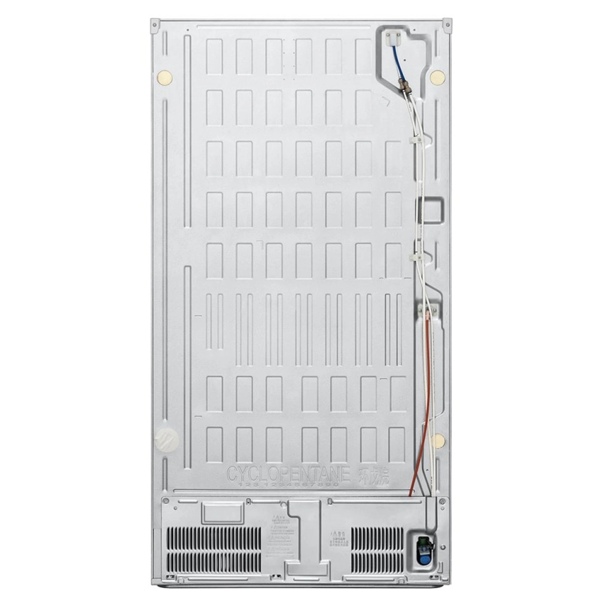 LG 637L Matte White Side By Side Refrigerator GFL700MWH, Back Side View