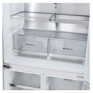 LG 637L Matte White Side By Side Refrigerator GFL700MWH, Big Fresh Zone View
