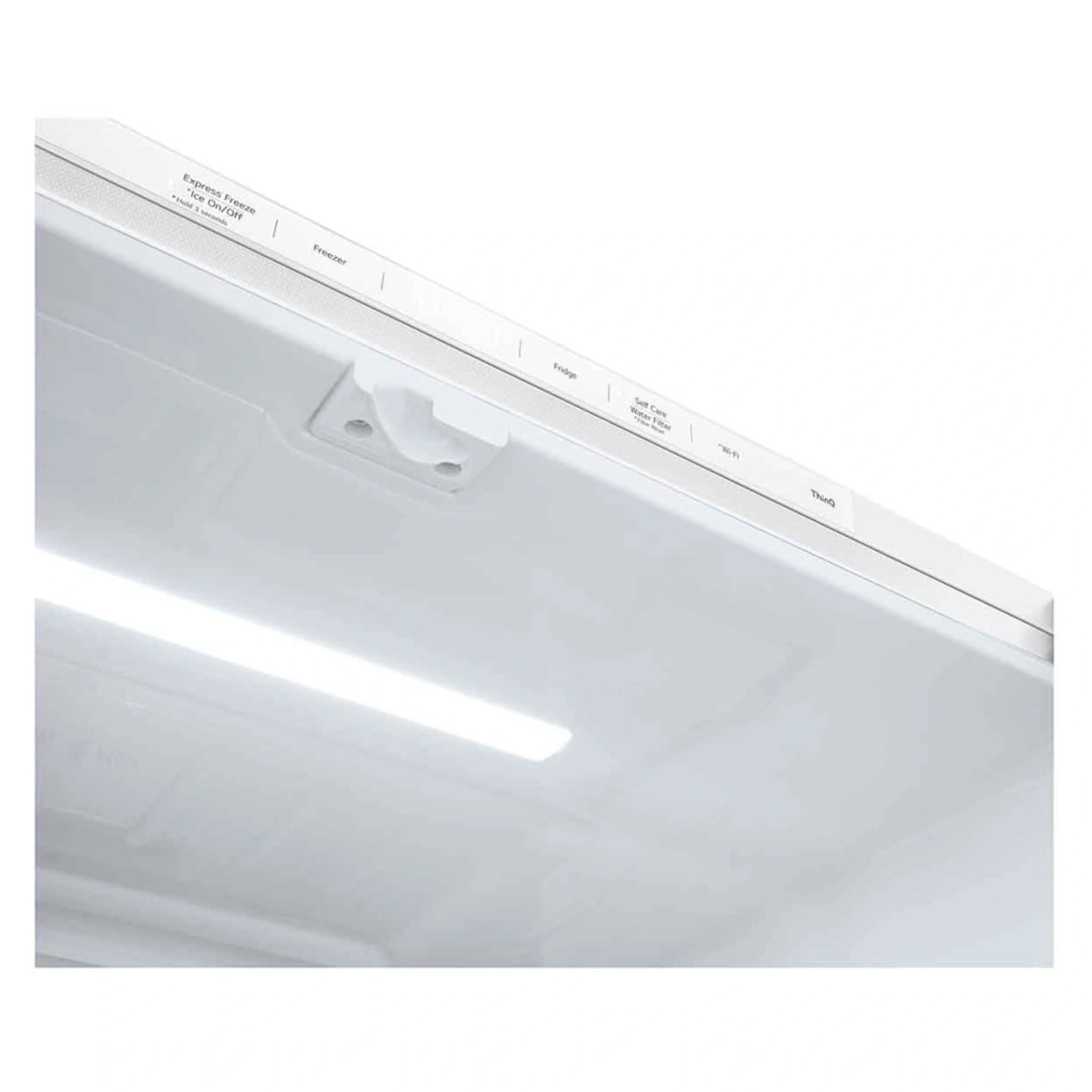 LG 637L Matte White Side By Side Refrigerator GFL700MWH, Control Panel View