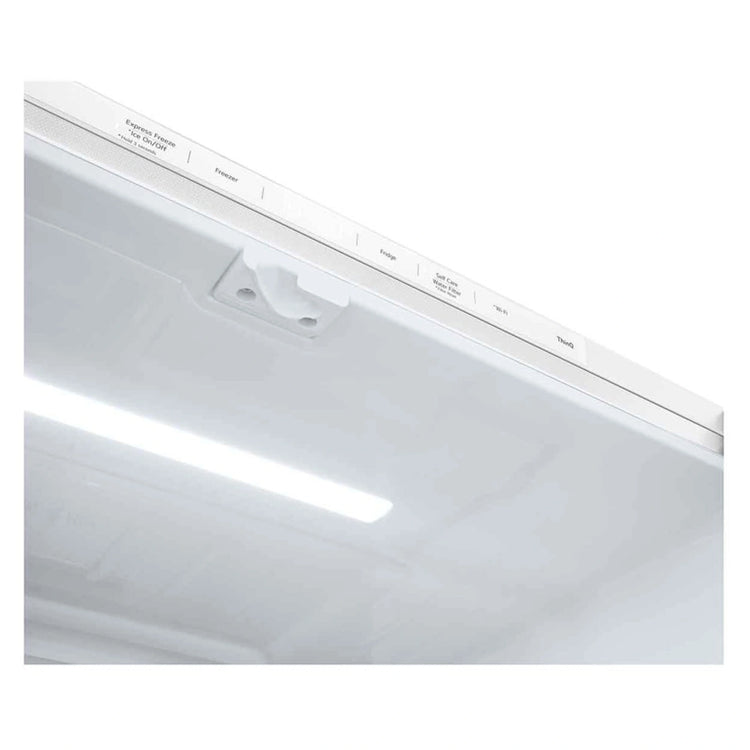 LG 637L Matte White Side By Side Refrigerator GFL700MWH, Control Panel View
