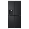 LG 506L Quad Door Fridge Matte Black GFLN500MBL, Front View