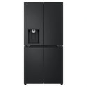 LG 506L Quad Door Fridge Matte Black GFLN500MBL, Front View
