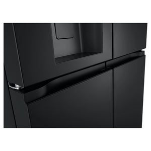 LG 506L Quad Door Fridge Matte Black GFLN500MBL, Handle View