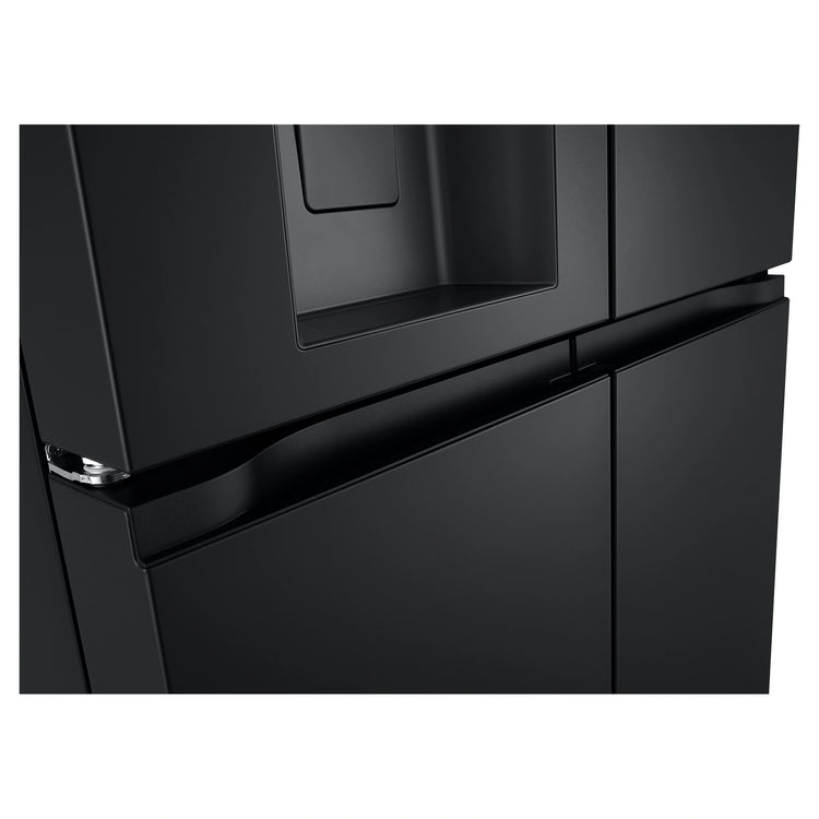 LG 506L Quad Door Fridge Matte Black GFLN500MBL, Handle View