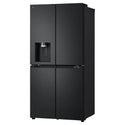 LG 506L Quad Door Fridge Matte Black GFLN500MBL, Left Side View