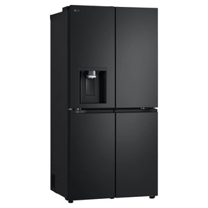 LG 506L Quad Door Fridge Matte Black GFLN500MBL, Right Side View