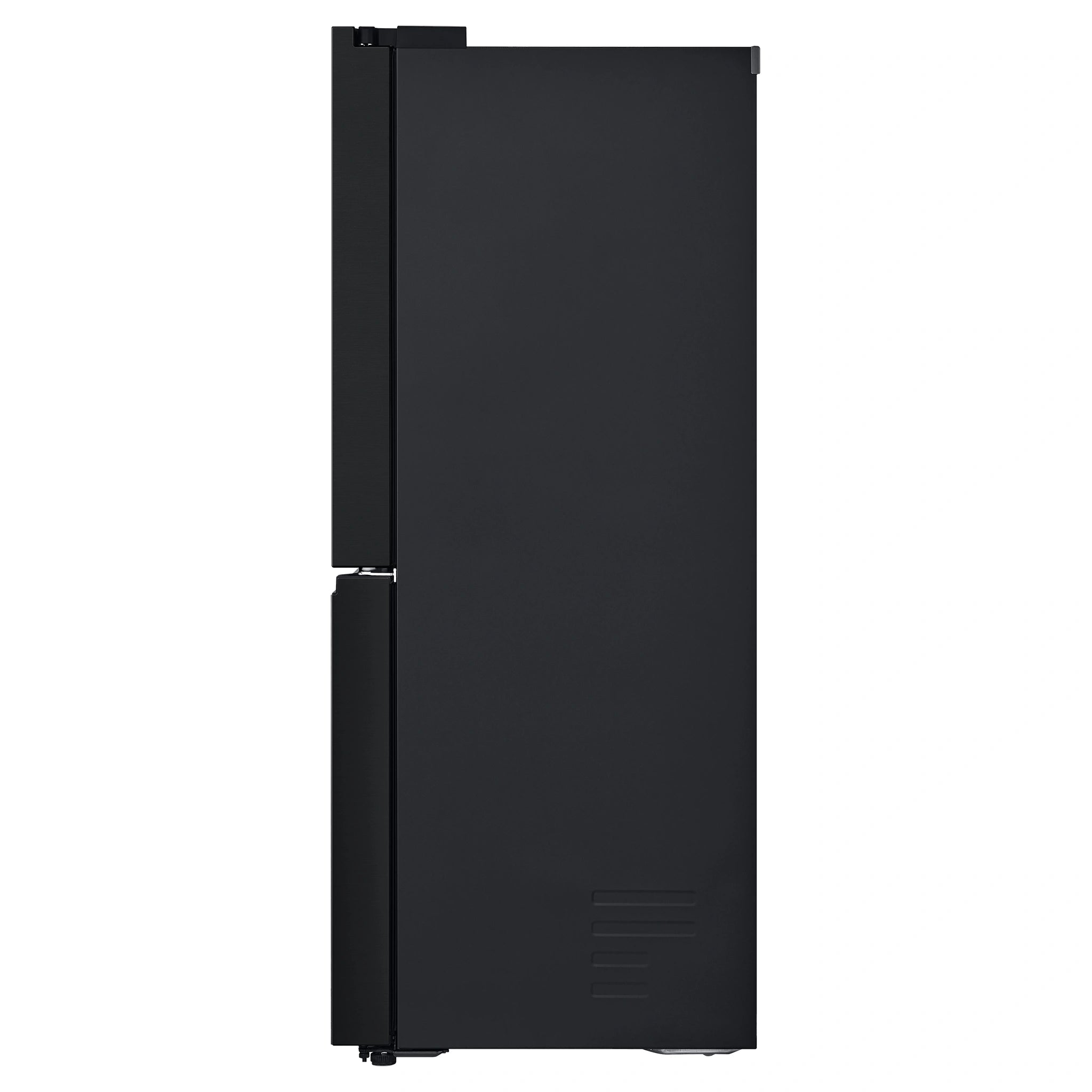 LG 506L Quad Door Fridge Matte Black GFLN500MBL, Side View