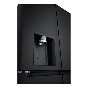 LG 506L Quad Door Fridge Matte Black GFLN500MBL, Water Dispenser View