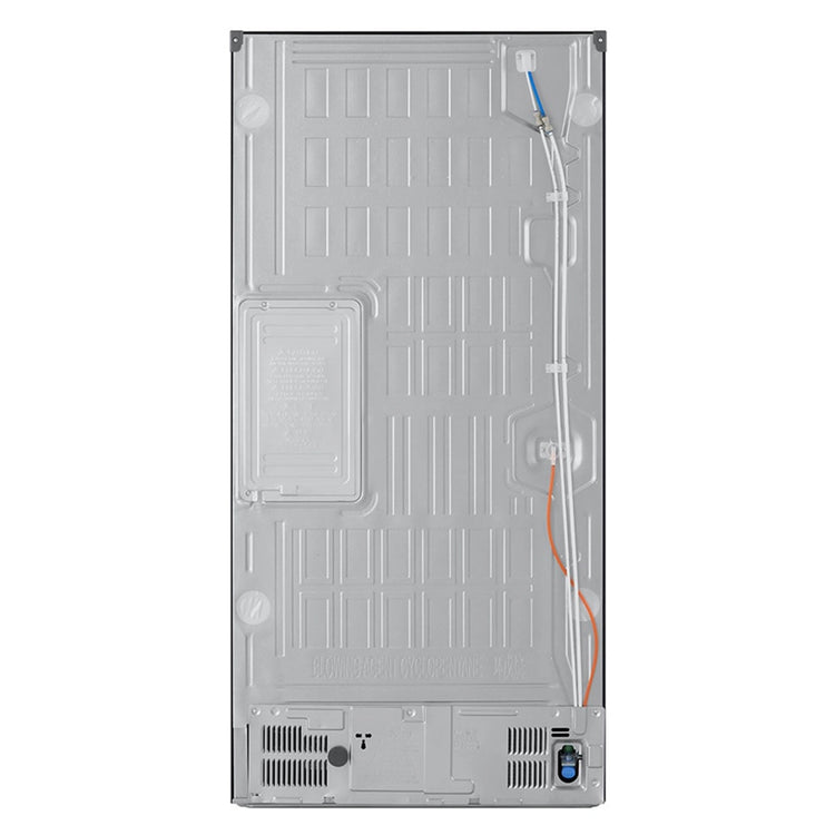 LG 508L Slim French Door Fridge with InstaView GFV500MBLC, Back Side View