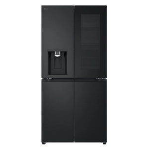LG 508L Slim French Door Fridge with InstaView GFV500MBLC, Front View