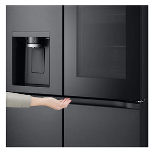 LG 847L French Door Fridge with InstaView GFV900MBLC, Button View