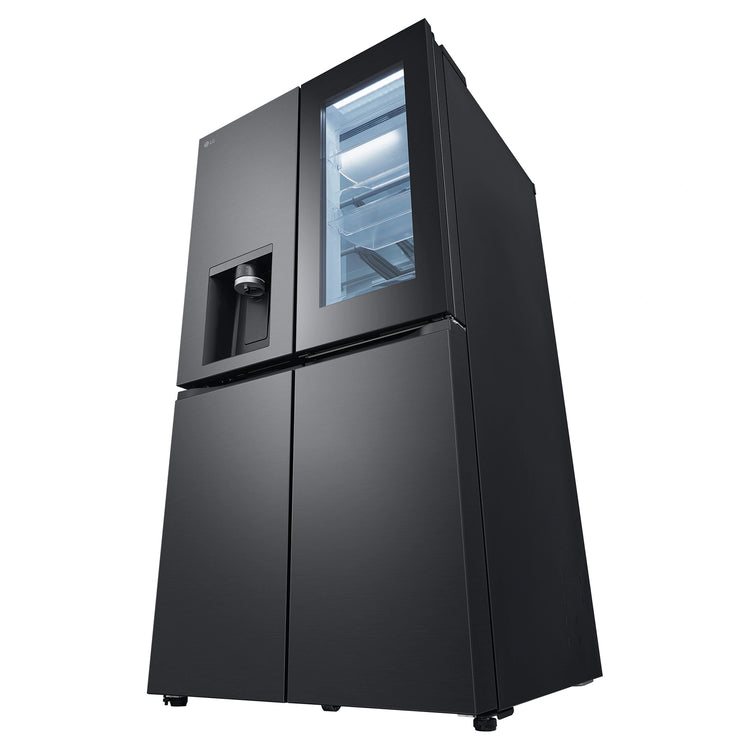LG 847L French Door Fridge with InstaView GFV900MBLC, Front Left Side View