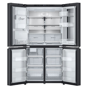 LG 847L French Door Fridge with InstaView GFV900MBLC, Front View With Double Door Open View
