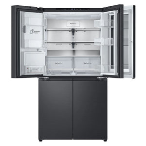 LG 847L French Door Fridge with InstaView GFV900MBLC, Front View With Top Double Door Open View
