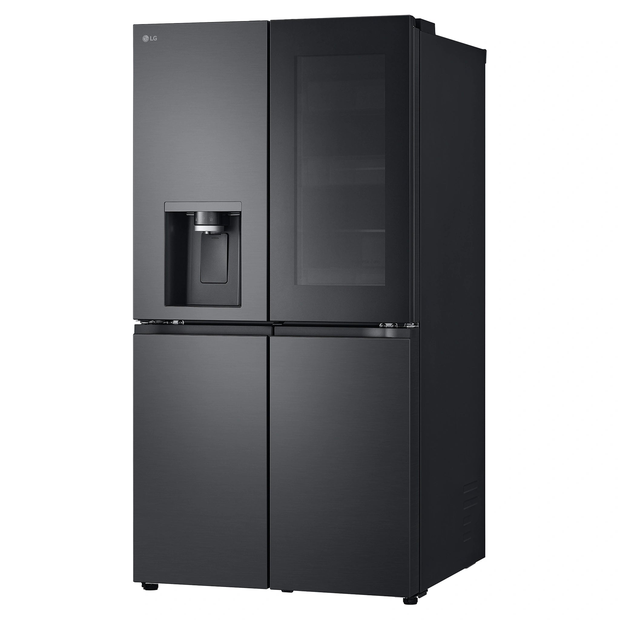 LG 847L French Door Fridge with InstaView GFV900MBLC, Left Side View