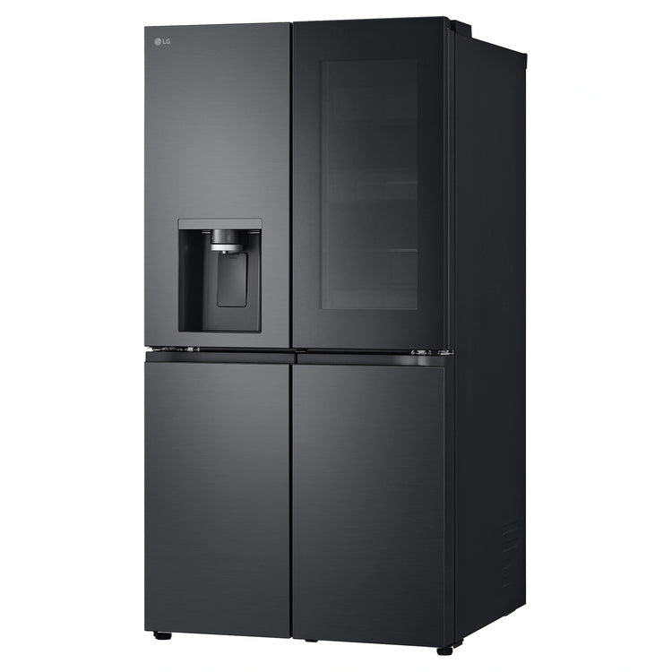 LG 847L French Door Fridge with InstaView GFV900MBLC, Left Side View