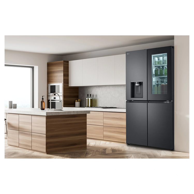 LG 847L French Door Fridge with InstaView GFV900MBLC, Lifestyle View