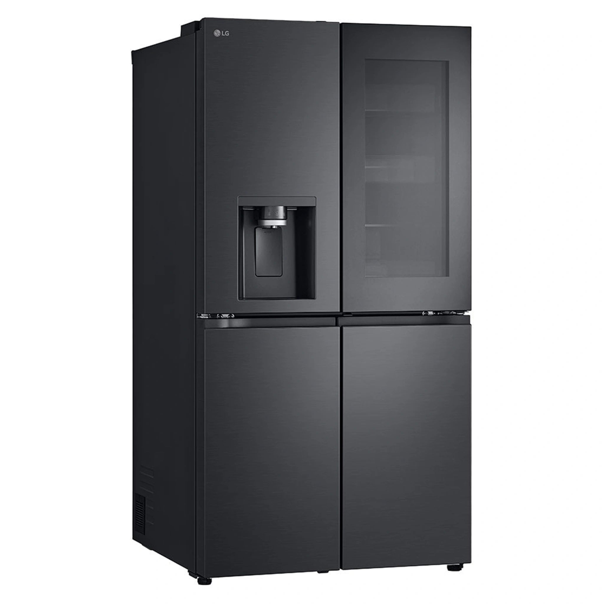 LG 847L French Door Fridge with InstaView GFV900MBLC, Right Side View